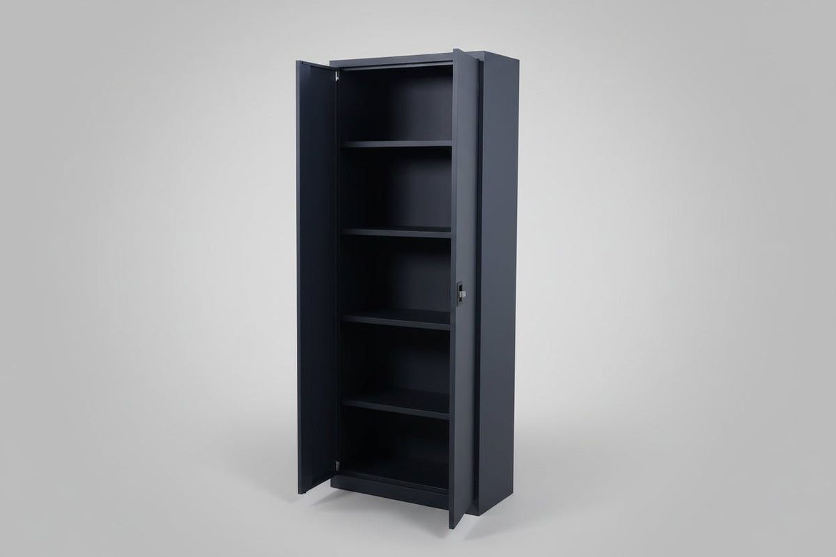 Circulaire Klapdeurkast Antraciet 4 Legborden 180x80x38 cm | Circufair - Kasten