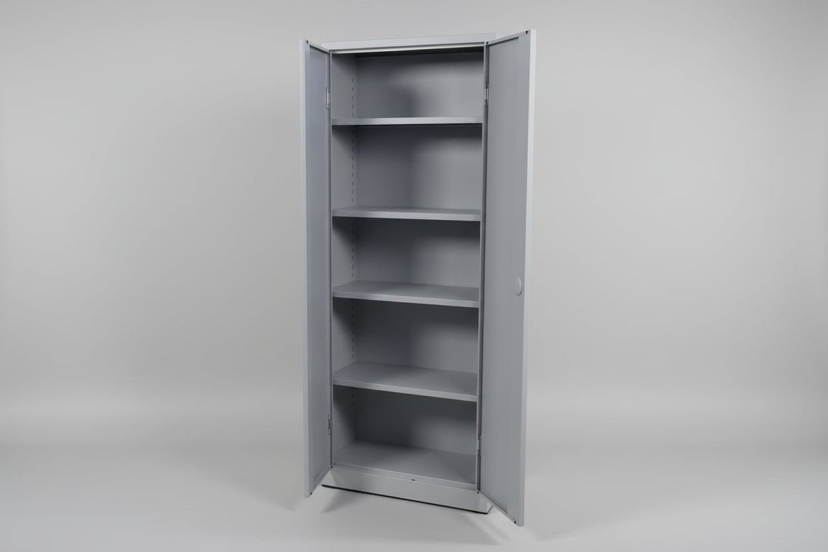 Circulaire Klapdeurkast Zilvergrijs 4 Legborden 180x80x38 cm | Circufair - Kasten