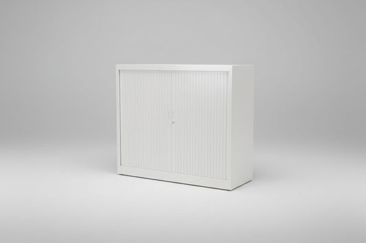 Circulaire Roldeurkast Wit 2 Legborden 105x120x45 cm Afsluitbaar | Circufair - Kasten
