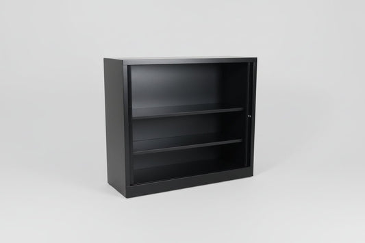 Circulaire Roldeurkast Zwart 2 Legborden 105x120x45 cm | Circufair - Kasten