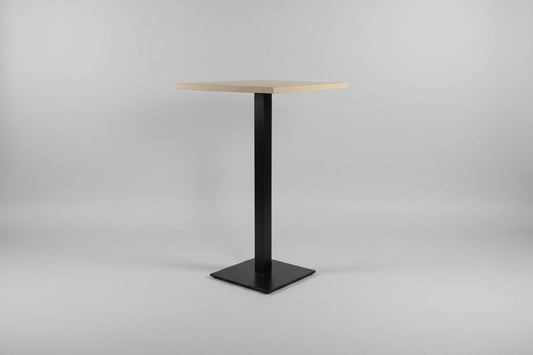 Circulaire Statafel De Valk Okergeel Multiplex Blad Zwart Frame 75x75 cm | Circufair - Kantoormeubelen