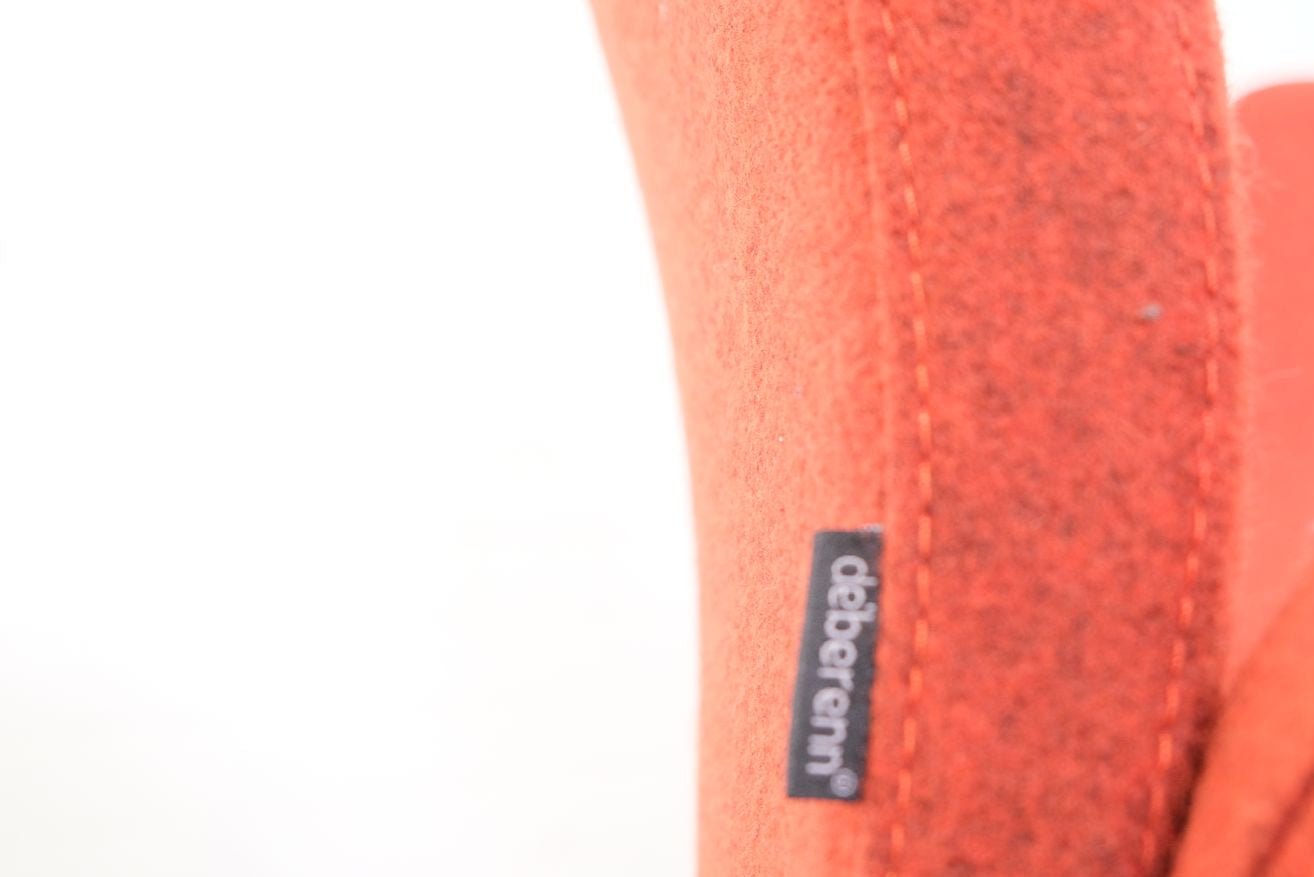 Circulaire Vergaderstoel Deberenn Rood Vilt Verchroomd Frame Armleggers | Circufair - Kantoorstoelen