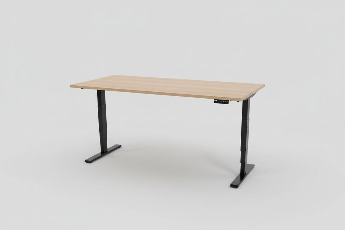 Circulair Elektrisch Zit - Sta Bureau | Bladkleur naar Keuze | Zwart Frame | Geheugenfunctie | Circufair - Bureaus