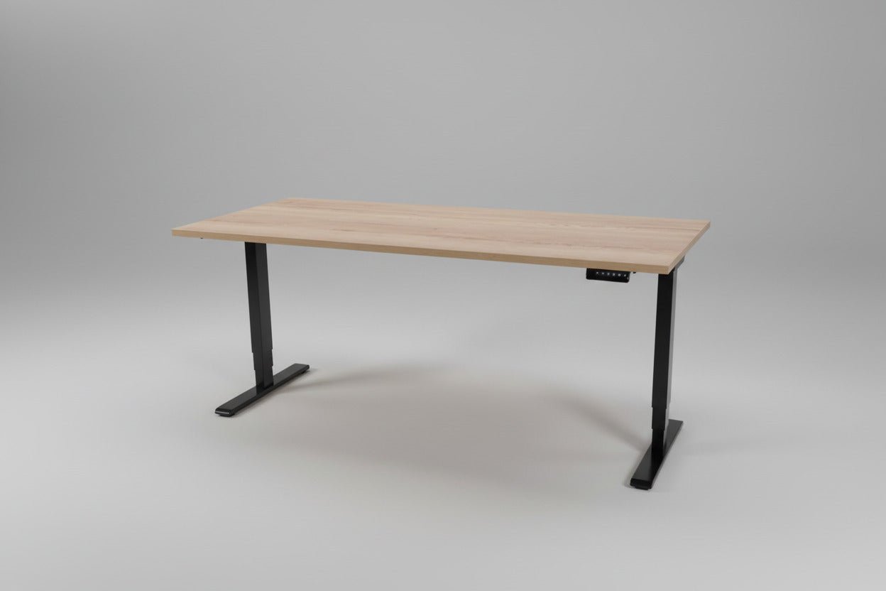 Circulair Elektrisch Zit - Sta Bureau | Bladkleur naar Keuze | Zwart Frame | Geheugenfunctie | Circufair - Bureaus