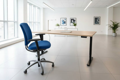 Circulair Elektrisch Zit - Sta Bureau | Bladkleur naar Keuze | Zwart Frame | Geheugenfunctie | Circufair - Bureaus