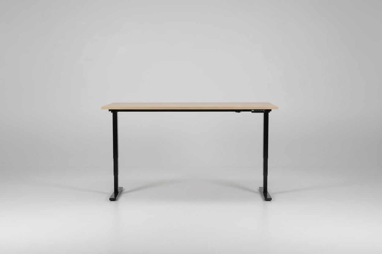 Circulair Elektrisch Zit - Sta Bureau | Bladkleur naar Keuze | Zwart Frame | Geheugenfunctie | Circufair - Bureaus
