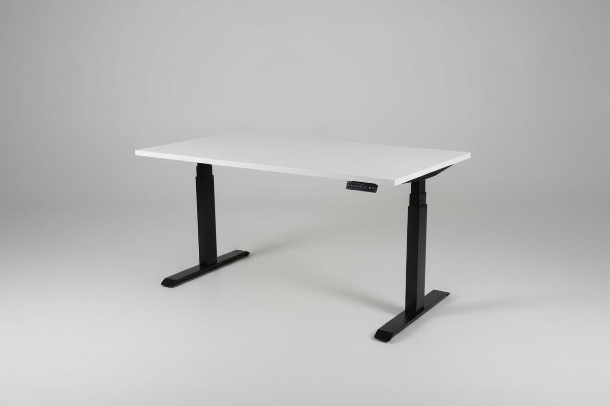 Circulair Elektrisch Zit - Sta Bureau Voortman | Zwart Frame | Tafelbladkleur naar Keuze | Circufair - Kantoormeubelen
