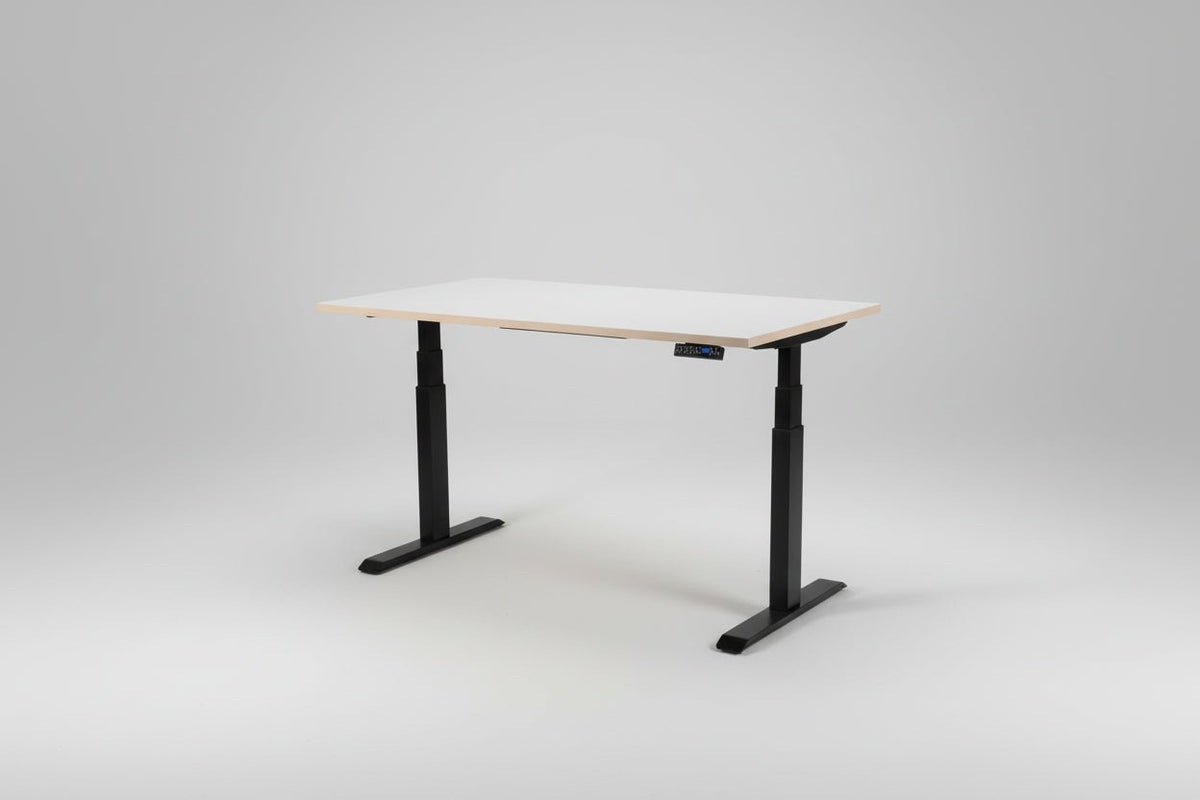 Circulair Elektrisch Zit - Sta Bureau Voortman | Zwart Frame | Tafelbladkleur naar Keuze | Circufair - Kantoormeubelen