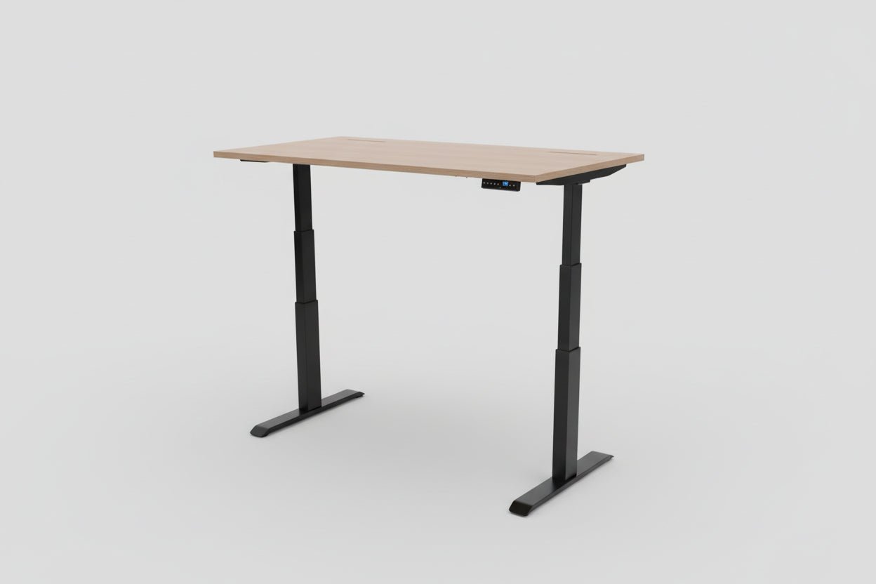 Circulair Elektrisch Zit - Sta Bureau Voortman | Zwart Frame | Tafelbladkleur naar Keuze | Circufair - Kantoormeubelen