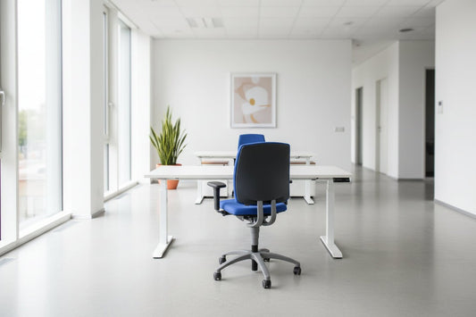 Circulair Elektrisch Zit - Sta Bureau Wit Frame Bladkleur naar Keuze USB 180x80 cm | Circufair - Bureaus