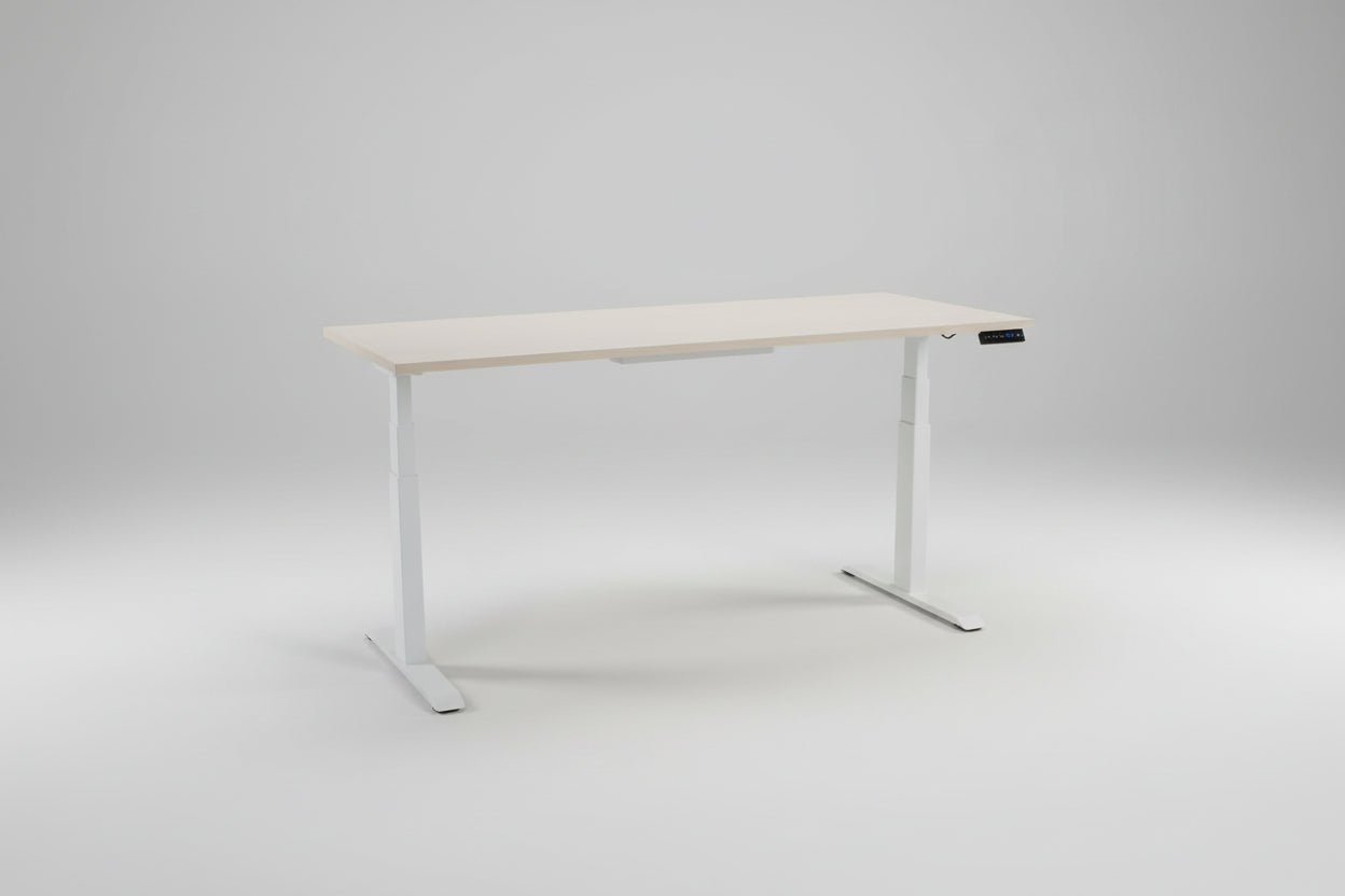 Circulair Elektrisch Zit - Sta Bureau Wit Frame Bladkleur naar Keuze USB 180x80 cm | Circufair - Bureaus