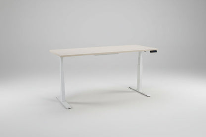 Circulair Elektrisch Zit - Sta Bureau Wit Frame Bladkleur naar Keuze USB 180x80 cm | Circufair - Bureaus