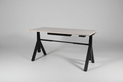 Circulair Elektrisch Zit - Sta Bureau X - Design Zwart Frame Bladkleur naar Keuze | Circufair - Bureaus