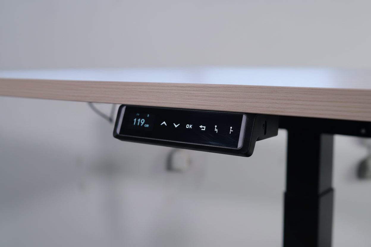 Circulair Elektrisch Zit - Sta Bureau X - Design Zwart Frame Bladkleur naar Keuze | Circufair - Bureaus