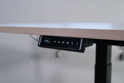 Circulair Elektrisch Zit - Sta Bureau X - Design Zwart Frame Bladkleur naar Keuze | Circufair - Bureaus