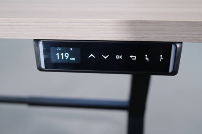 Circulair Elektrisch Zit - Sta Bureau X - Design Zwart Frame Bladkleur naar Keuze | Circufair - Bureaus