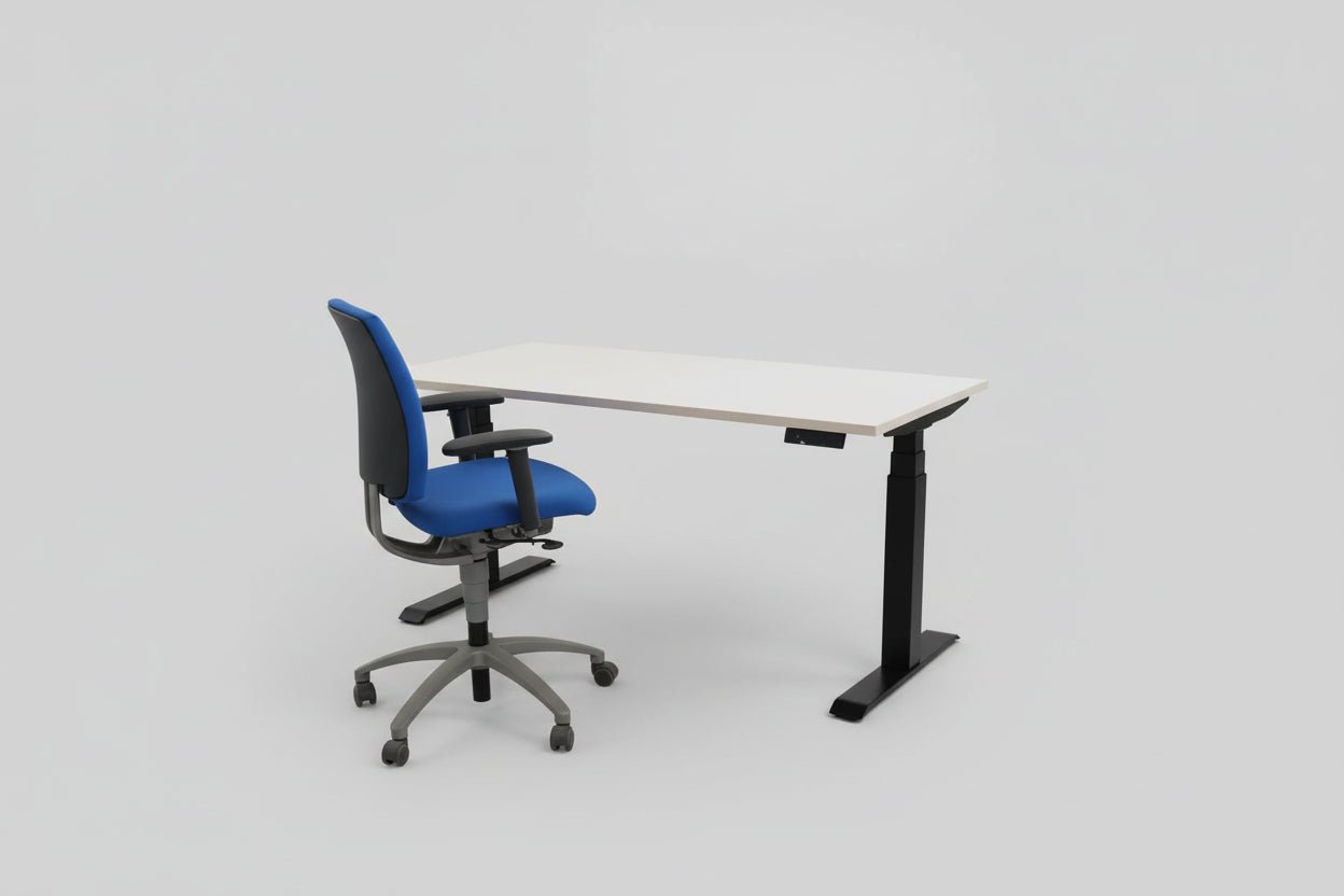 Circulair Elektrisch Zit - Sta Bureau | Zwart Frame | Touchscreen | Bladkleur naar Keuze | 160x80 cm | Circufair - Bureaus