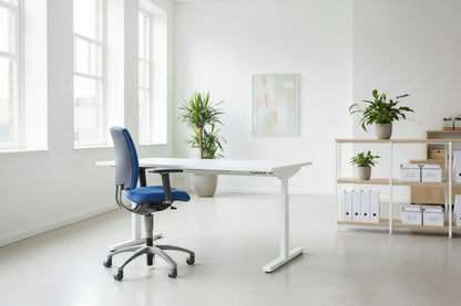 Circulair Handmatig Verstelbaar Bureau Twinform 160x80 cm Bladkleur naar Keuze | Circufair - Kantoormeubelen