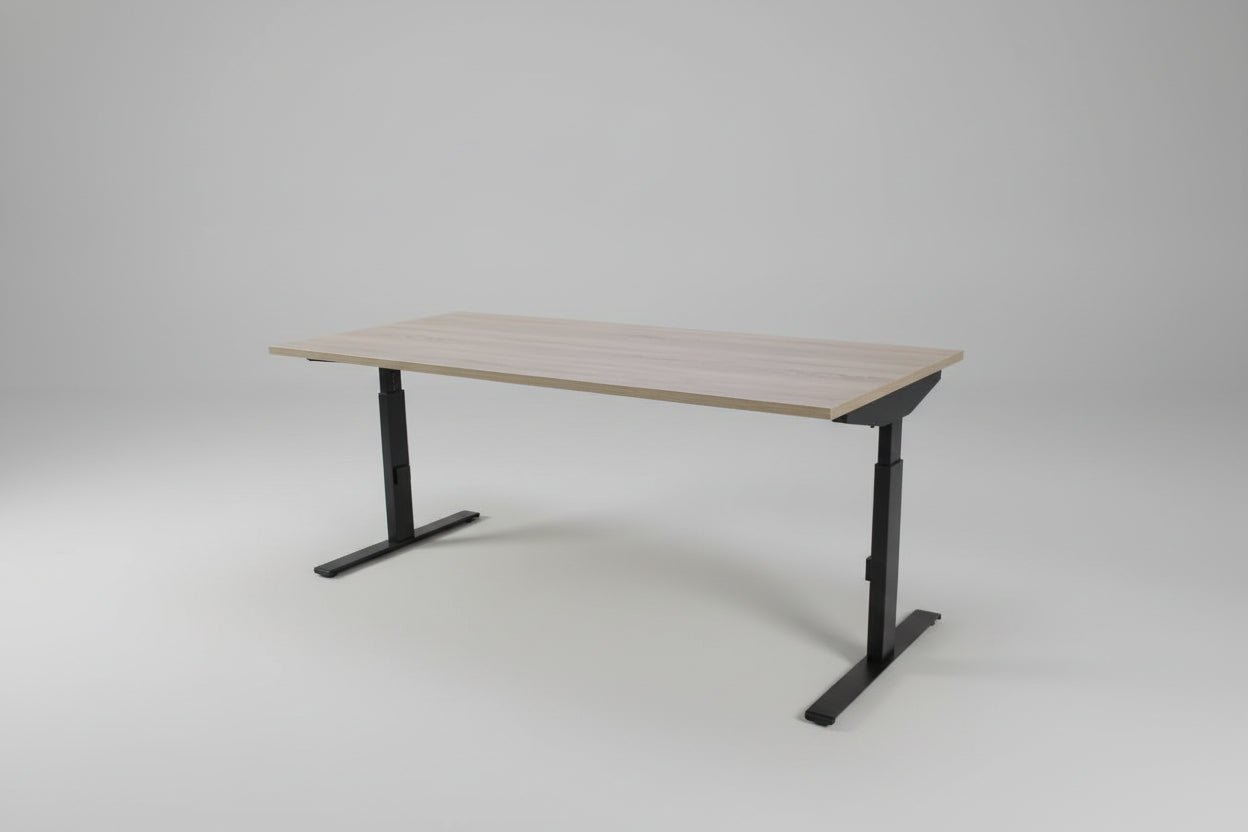 Circulair Handmatig Verstelbaar Bureau Zwart Frame | Bladkleur & Maat naar Keuze | Circufair - Bureaus