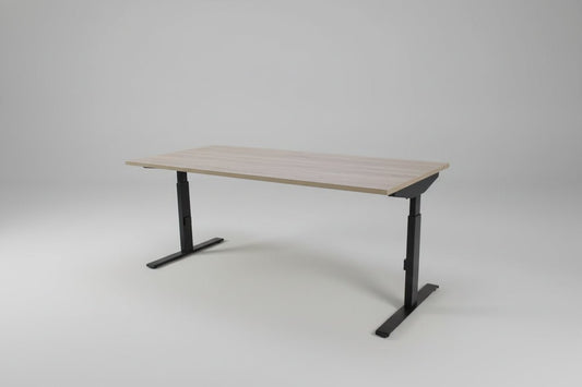 Circulair Handmatig Verstelbaar Bureau Zwart Frame | Bladkleur & Maat naar Keuze | Circufair - Bureaus