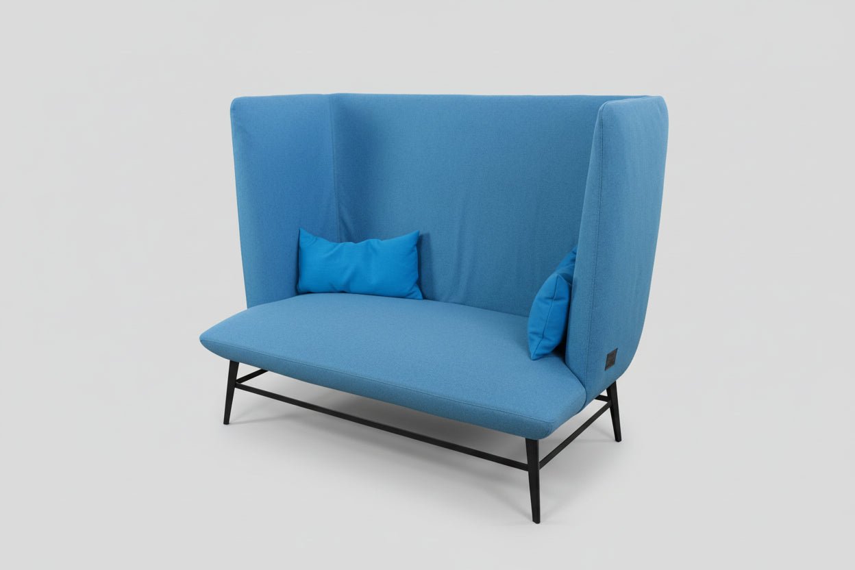 Circulaire Akoestische Stiltebank Moroso Turquoise Geluidsabsorberend | Circufair - Banken