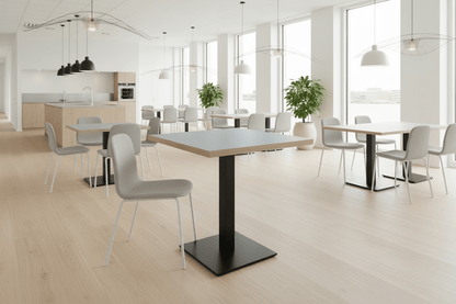 Circulaire Bijzettafel De Valk Mintgroen Multiplex Blad Zwart Frame | Circufair - Kantoortafels