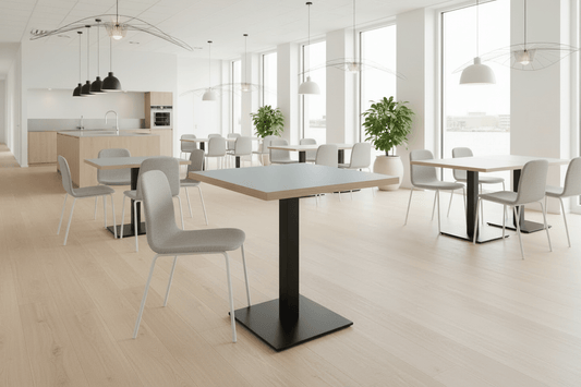 Circulaire Bijzettafel De Valk Mintgroen Multiplex Blad Zwart Frame | Circufair - Kantoortafels