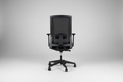 Circulaire Bureaustoel Lensvelt Zwart Mesh Rugleuning 3D Armleuningen NEN 1335 | Circufair - Bureaustoelen