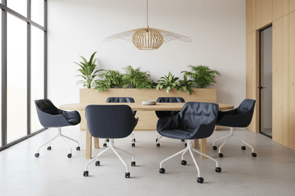 Circulaire Designstoel Baltic Soft Duo Wit Frame Zwart Rundleder | Ergonomisch | Circufair - Kantoorstoelen