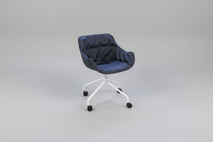 Circulaire Designstoel Baltic Soft Duo Wit Frame Zwart Rundleder | Ergonomisch | Circufair - Kantoorstoelen