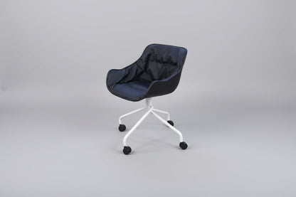 Circulaire Designstoel Baltic Soft Duo Wit Frame Zwart Rundleder | Ergonomisch | Circufair - Kantoorstoelen