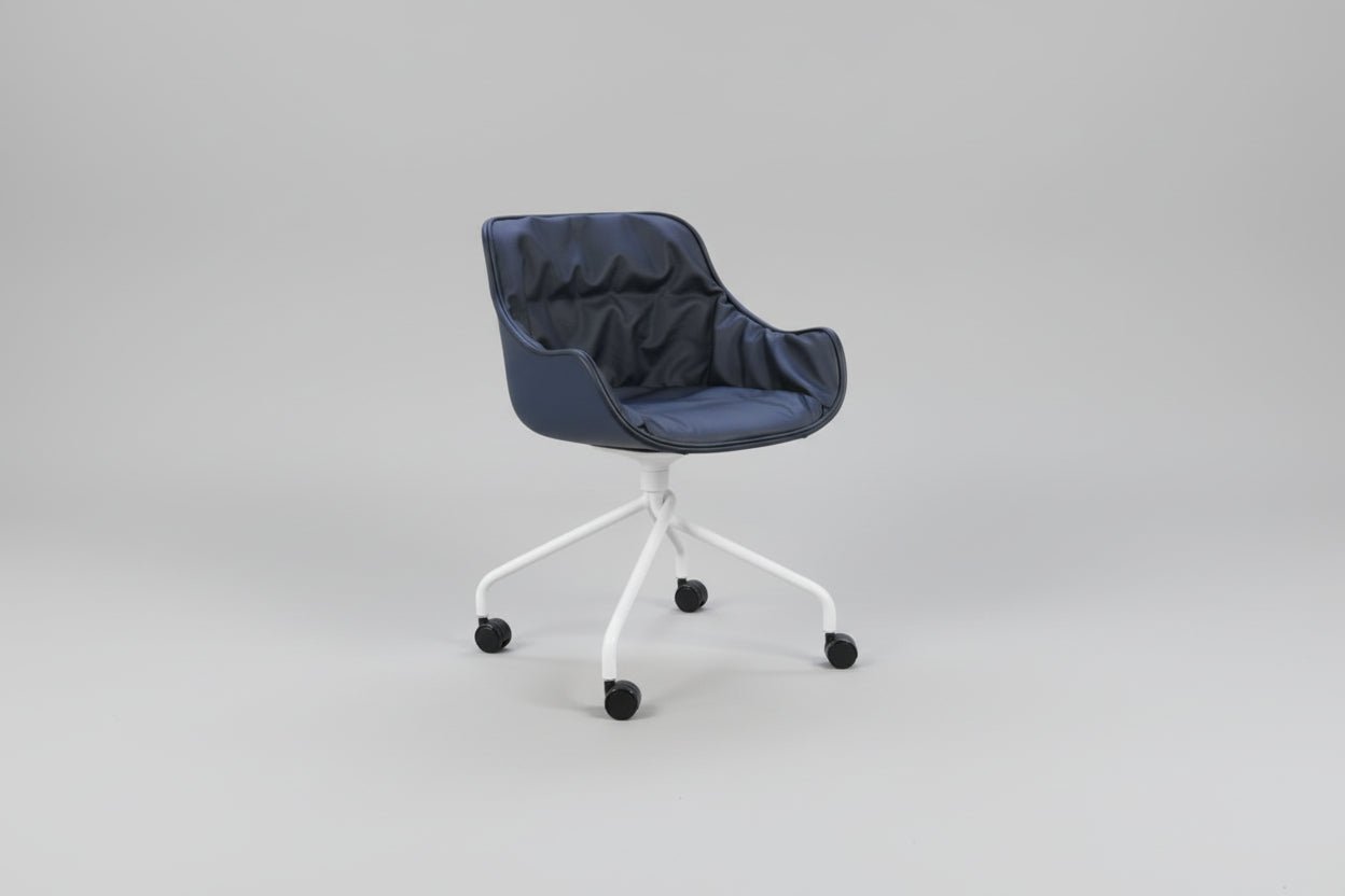 Circulaire Designstoel Baltic Soft Duo Wit Frame Zwart Rundleder | Ergonomisch | Circufair - Kantoorstoelen