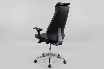 Circulaire Directie Bureaastoel Echt Leder Chroom Onderstel Ergonomisch | Circufair - Migration_Bureaustoelen