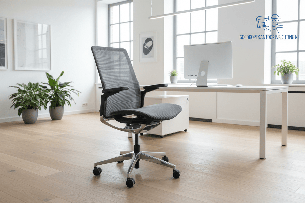 Circulaire Ergonomische Bureaustoel Volledig Mesh 4D Armleggers EN 1335 | Circufair - Bureaustoelen