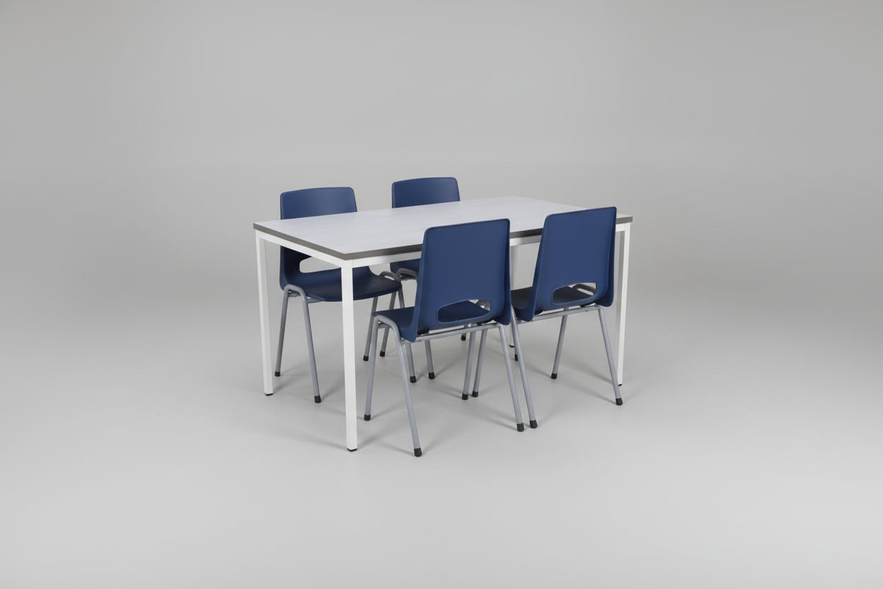 Circulaire Kantinetafel De Valk Bladkleur naar Keuze Wit Frame | Circufair - Kantoortafels