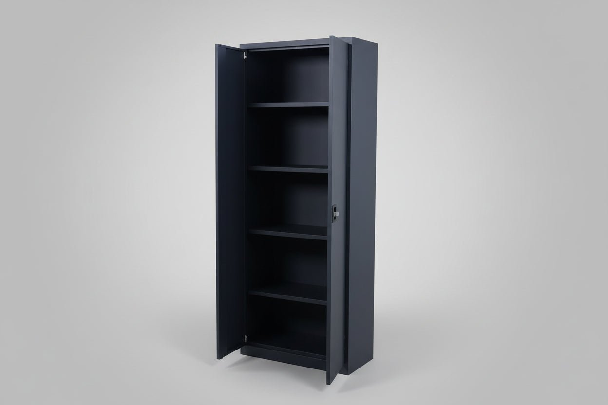 Circulaire Klapdeurkast Antraciet 4 Legborden 180x80x38 cm | Circufair - Kasten