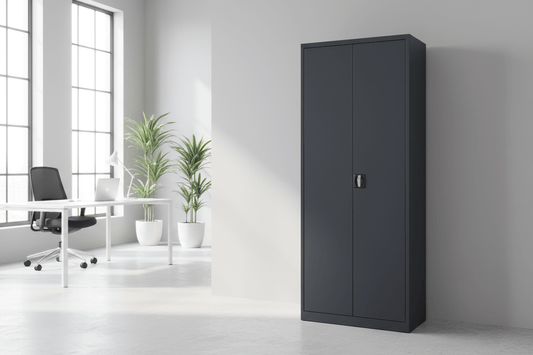 Circulaire Klapdeurkast Antraciet 4 Legborden 180x80x38 cm | Circufair - Kasten