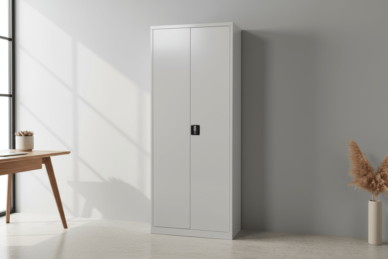 Circulaire Klapdeurkast Wit 4 Legborden 180x80x38 cm | Circufair - Kasten