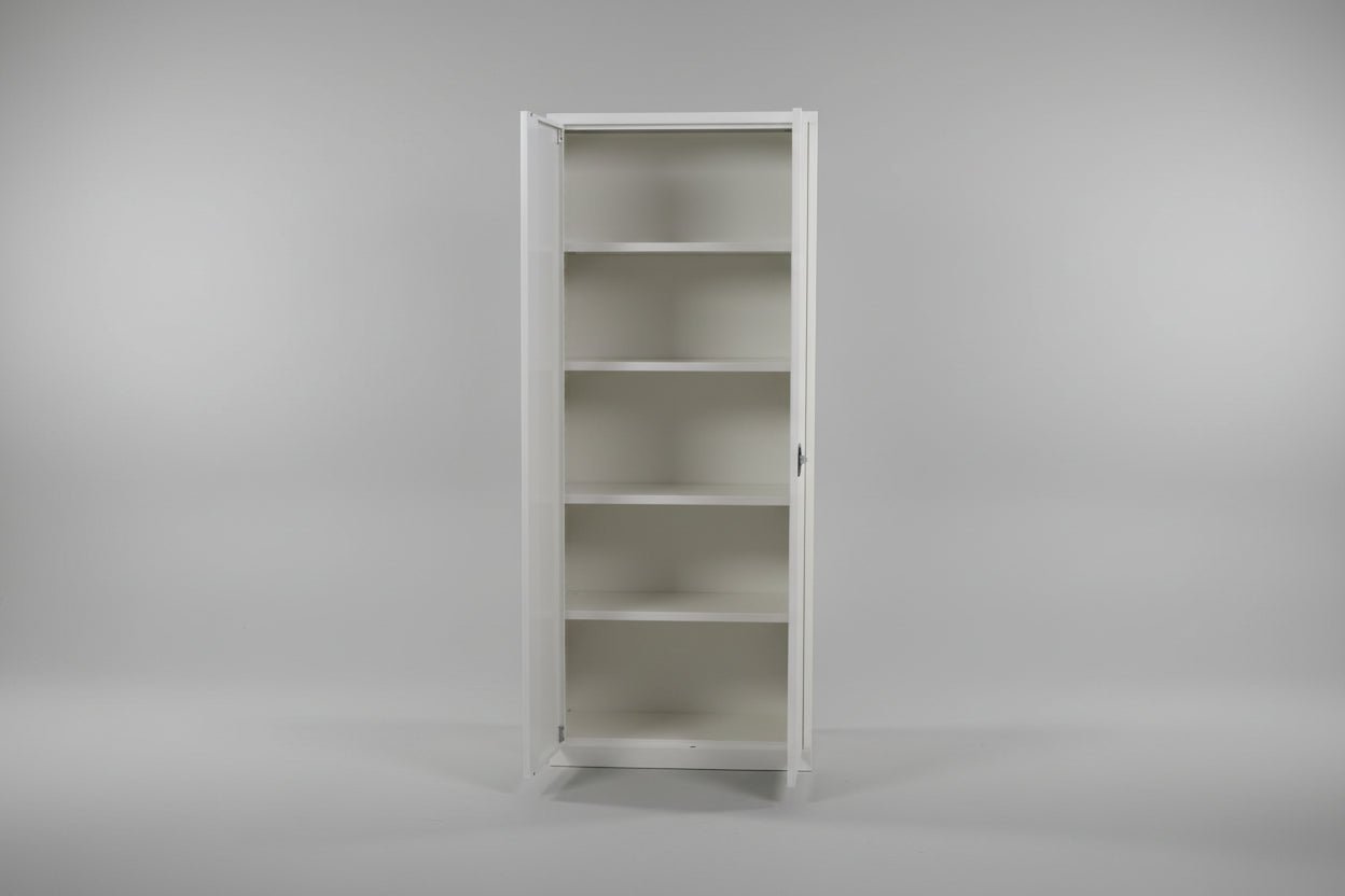Circulaire Klapdeurkast Wit 4 Legborden 180x80x38 cm | Circufair - Kasten