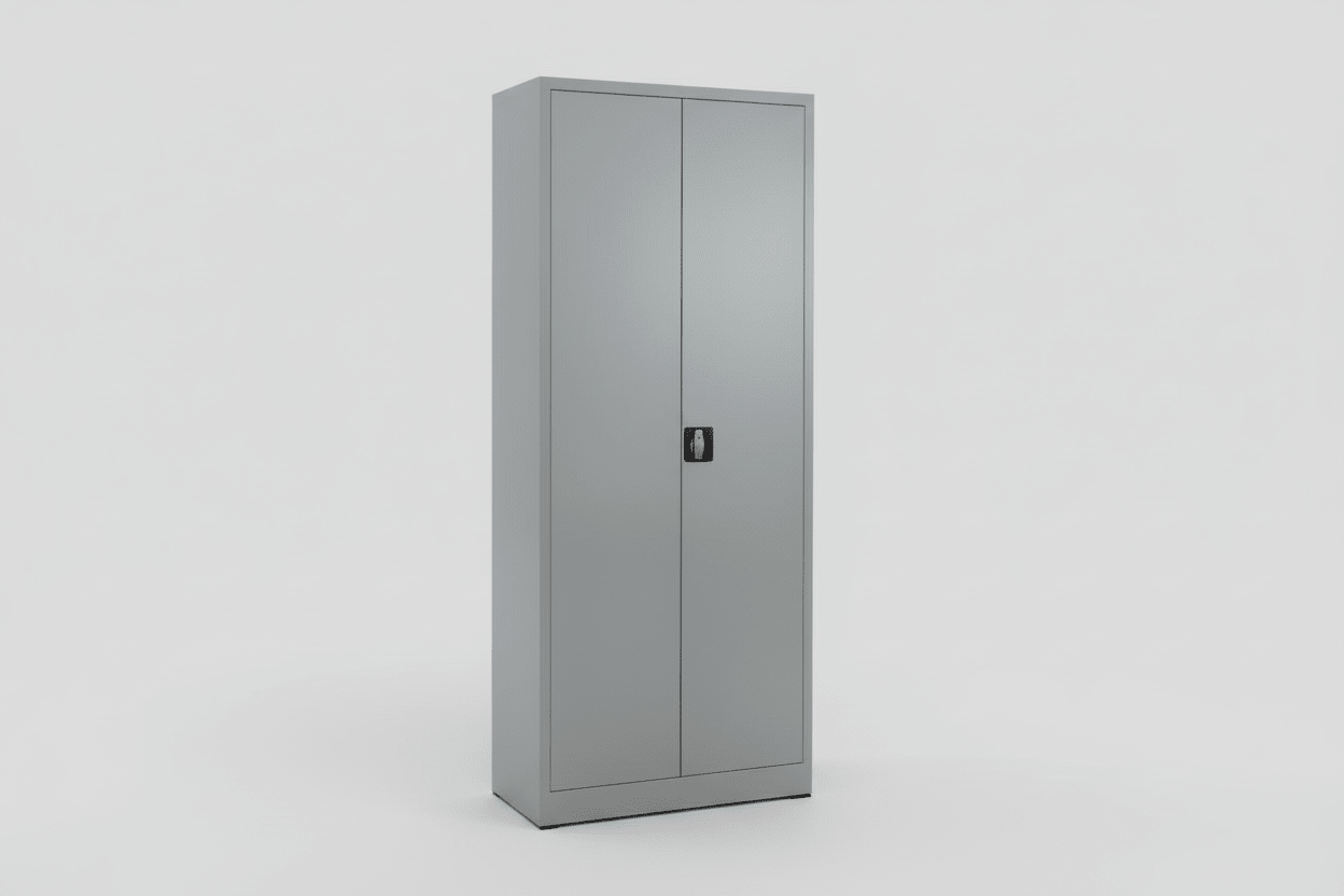 Circulaire Klapdeurkast Zilvergrijs 4 Legborden 180x80x38 cm | Circufair - Kasten