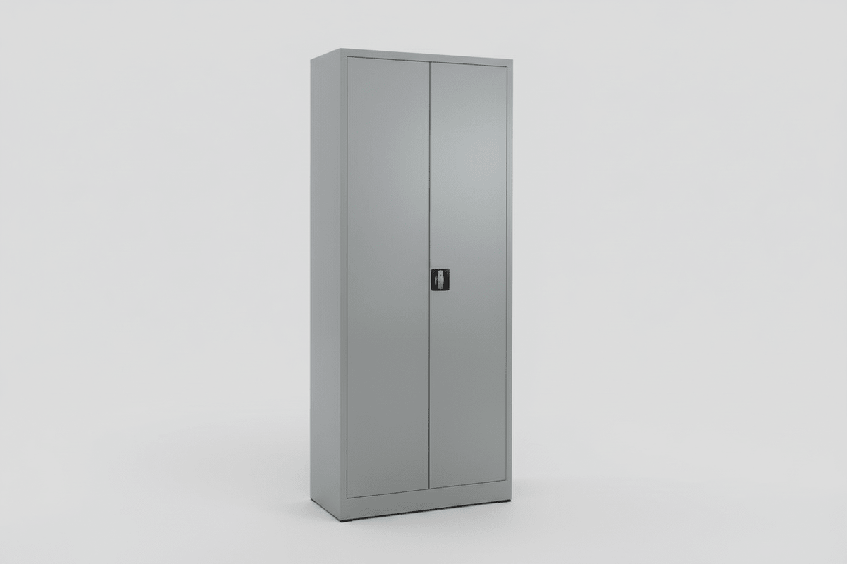Circulaire Klapdeurkast Zilvergrijs 4 Legborden 180x80x38 cm | Circufair - Kasten