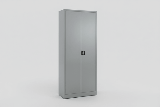 Circulaire Klapdeurkast Zilvergrijs 4 Legborden 180x80x38 cm | Circufair - Kasten