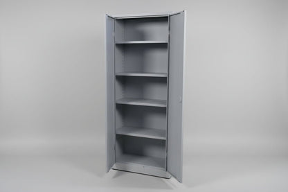 Circulaire Klapdeurkast Zilvergrijs 4 Legborden 180x80x38 cm | Circufair - Kasten