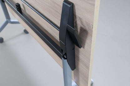 Circulaire Klaptafel 160x80 cm – Grijs Frame met Wielen | Circufair - Kantoortafels