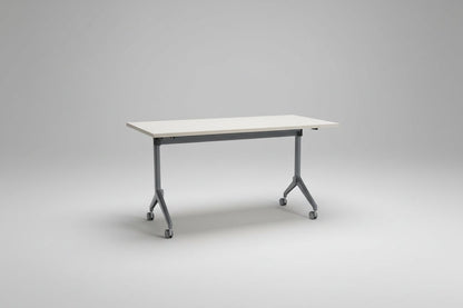 Circulaire Klaptafel 160x80 cm – Grijs Frame met Wielen | Circufair - Kantoortafels