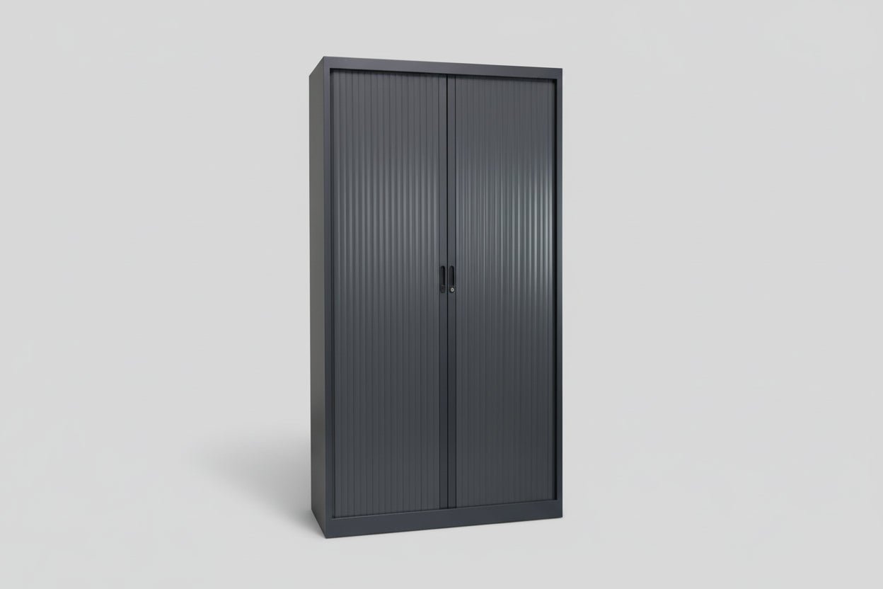 Circulaire Roldeurkast Antraciet 4 Legborden 195x120x45 cm | Circufair - Kasten
