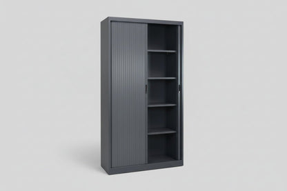 Circulaire Roldeurkast Antraciet 4 Legborden 195x120x45 cm | Circufair - Kasten