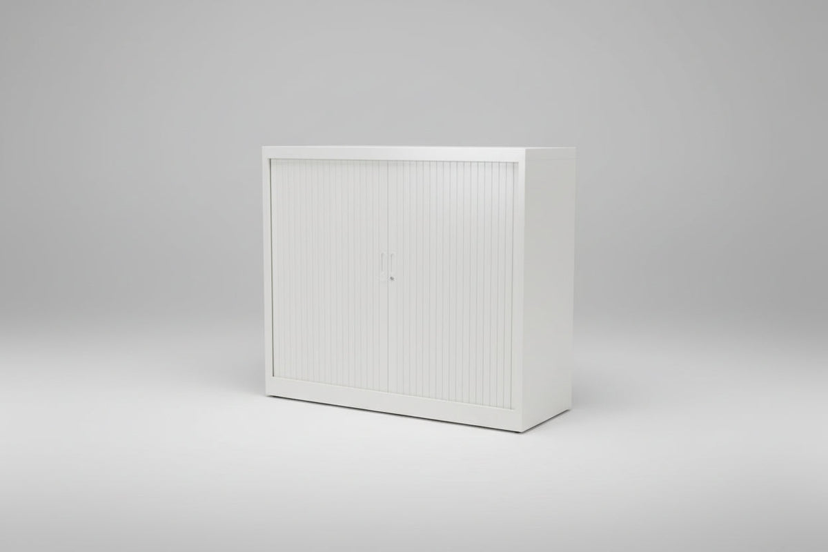 Circulaire Roldeurkast Wit 2 Legborden 105x120x45 cm Afsluitbaar | Circufair - Kasten