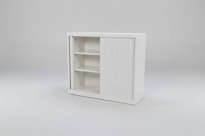 Circulaire Roldeurkast Wit 2 Legborden 105x120x45 cm Afsluitbaar | Circufair - Kasten