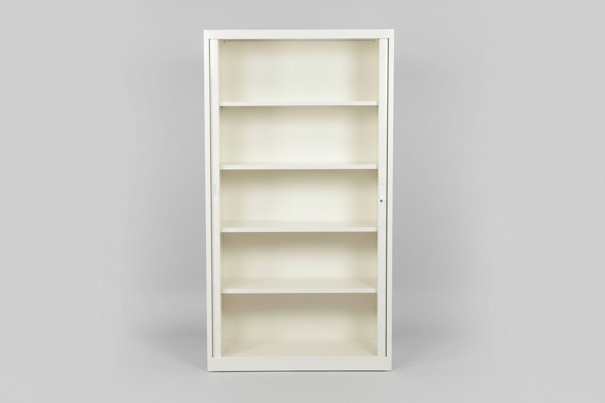 Circulaire Roldeurkast Wit 4 Legborden 195x120x45 cm | Circufair - Kasten